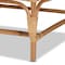 Baxton Studio Brandon Modern Bohemian White Fabric Upholstered and Natural Brown Rattan Armchair 203-12671 - alternate 2